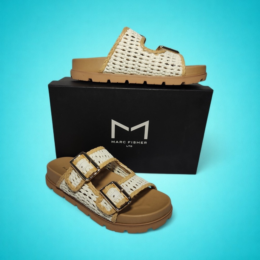 New Women's Marc Fisher LTD Mylan Sandal, Color Ivory 150, Size 6.5 M